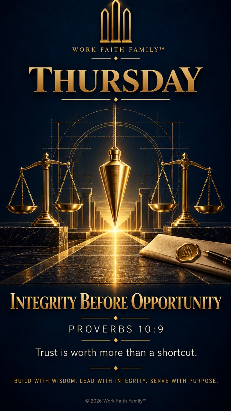 Work Faith Family artwork for Integrity Before Opportunity