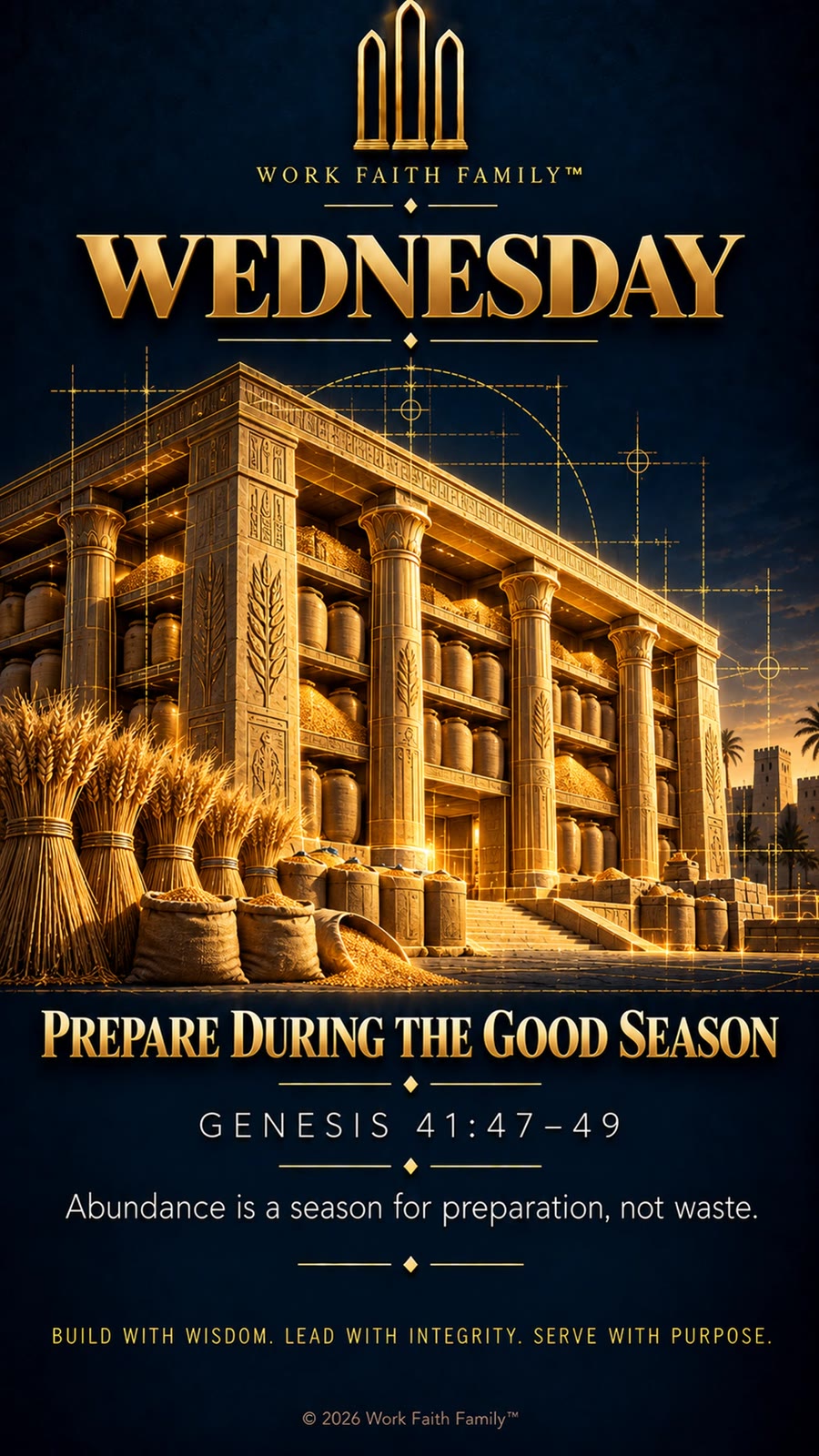 Work Faith Family artwork for Prepare During the Good Season