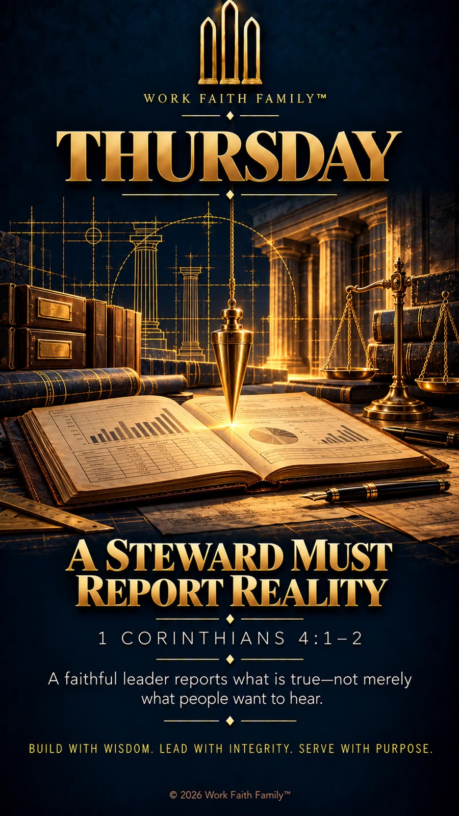 Work Faith Family artwork for A Steward Must Report Reality