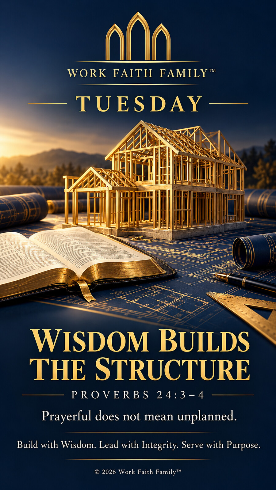 Work Faith Family artwork for Wisdom Builds the Structure